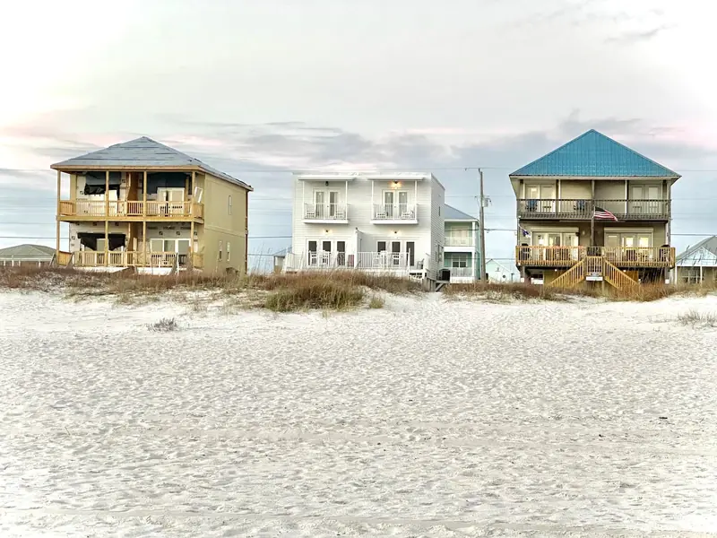 Dolphin View seen from the beach, Beachfront Duplex