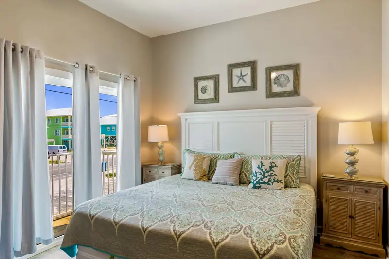 Side A · Bedroom 2 at Beachfront Duplex: 1 king bed