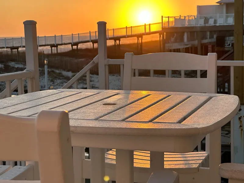 Patio table, Dolphin View A