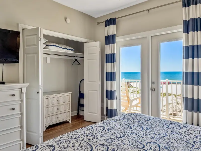 Bedroom 2 with balcony doors, Dolphin View B